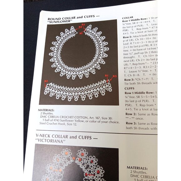 DMC Tatting for Today #15209 – VTG 1983 Instruction Booklet - Picture 9 of 10